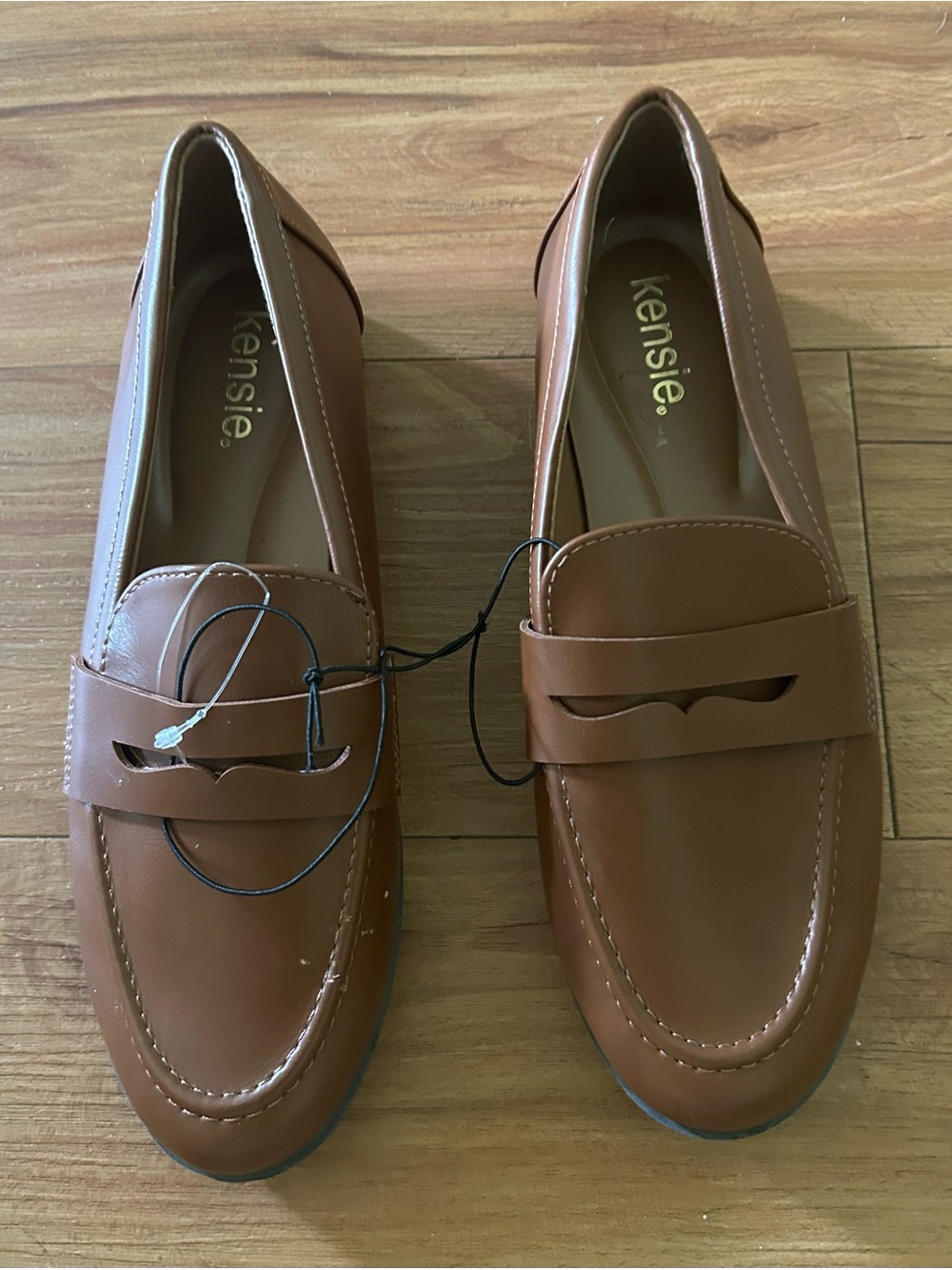 Kensie Cognac Tan Penny Loafers
